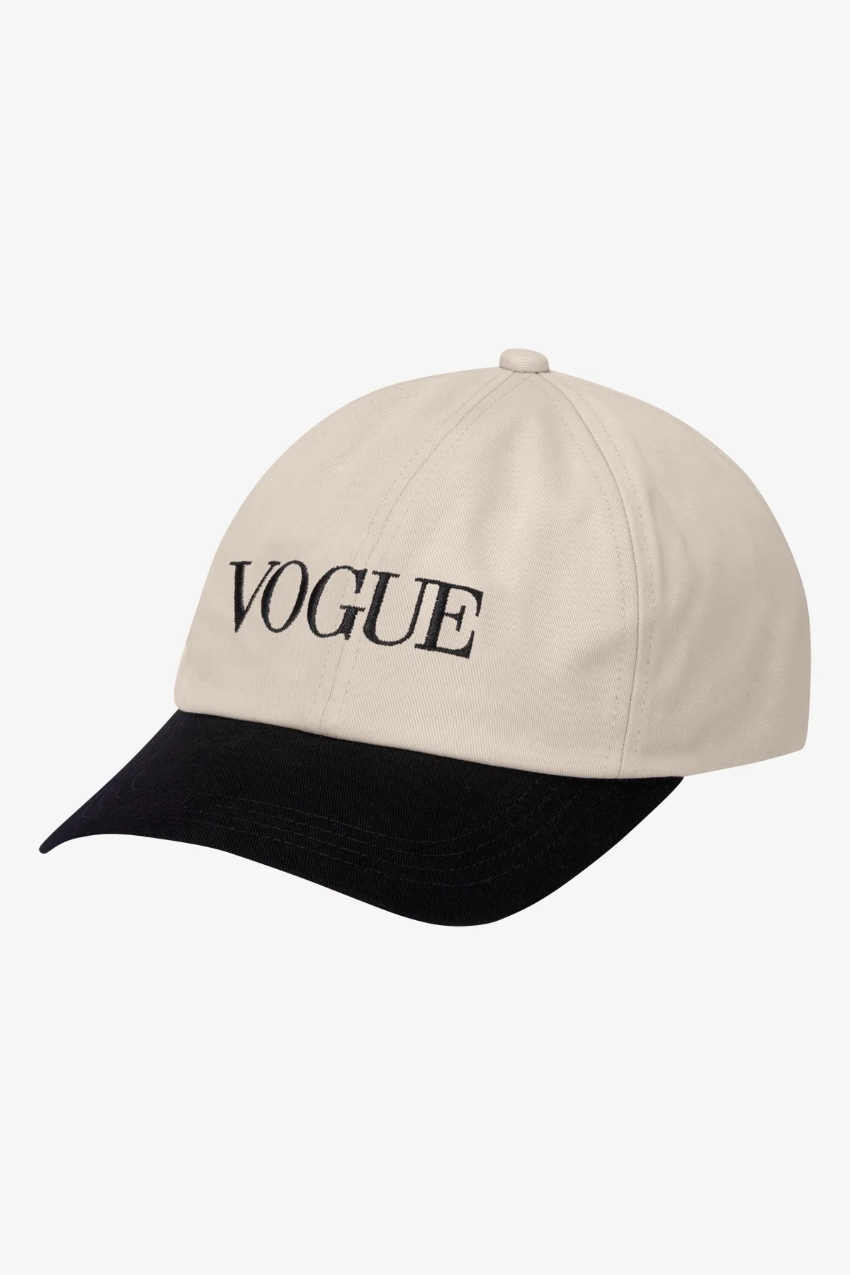 VOGUE Cap Ecru Embroidered Black Logo - Image 4