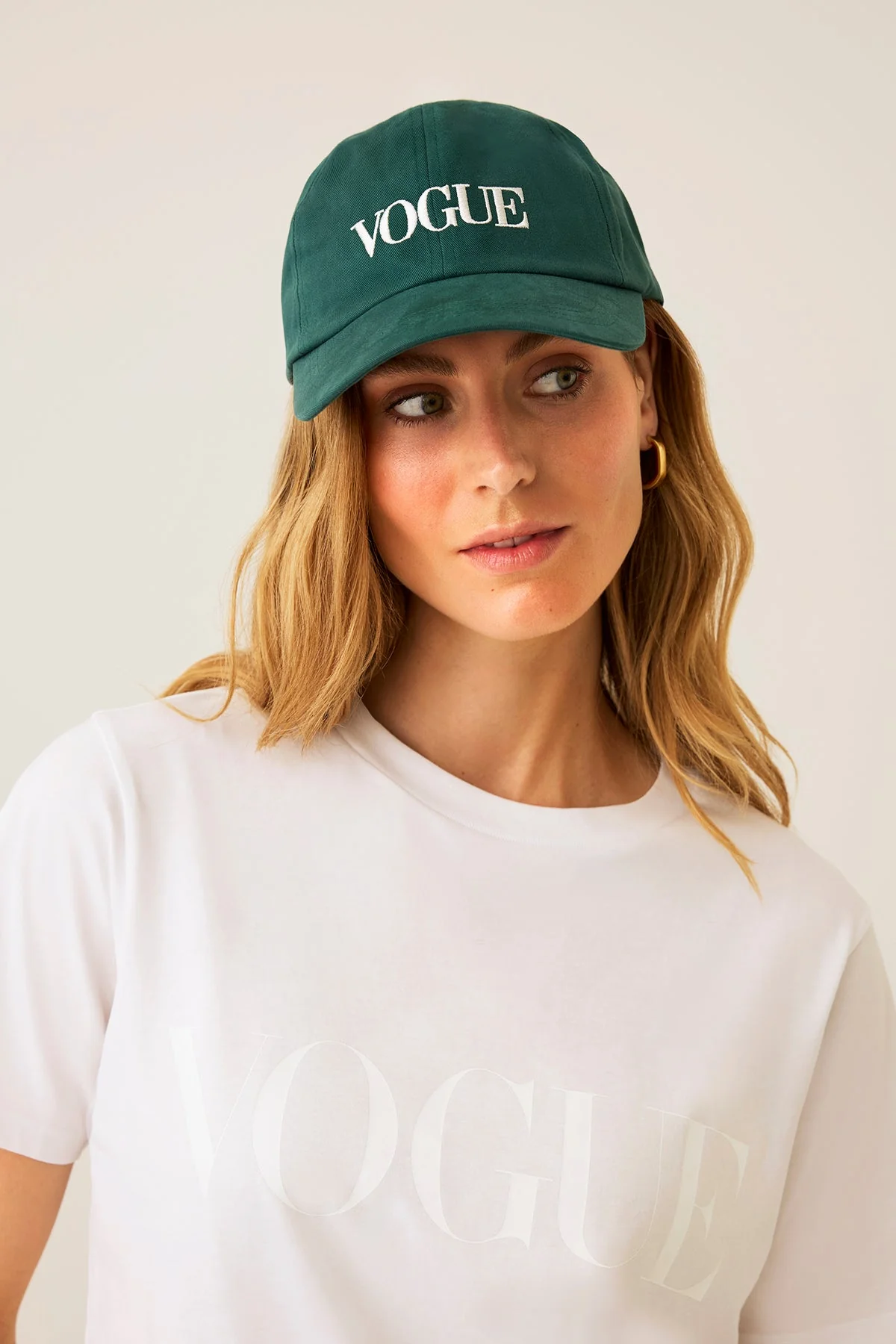 VOGUE Cap Green Embroidered Logo - Image 3