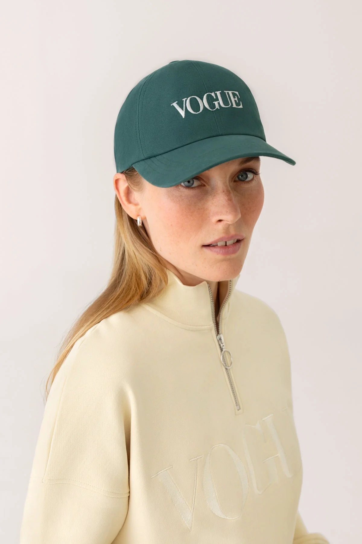 VOGUE Cap Green Embroidered Logo - Image 4