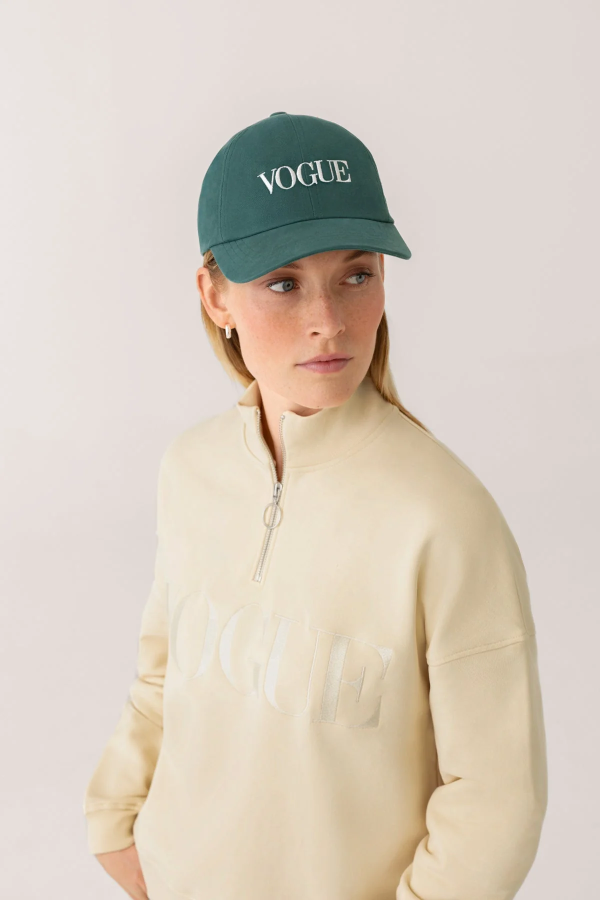 VOGUE Cap Green Embroidered Logo - Image 5