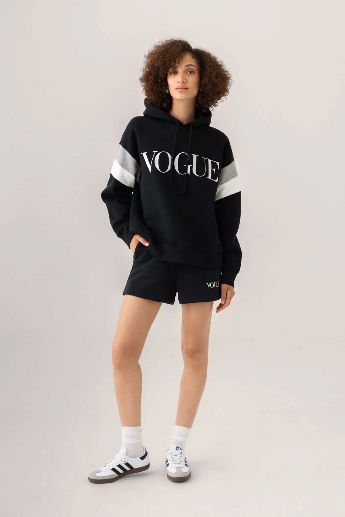 VOGUE Hoodie Black Contrast Details - Image 5