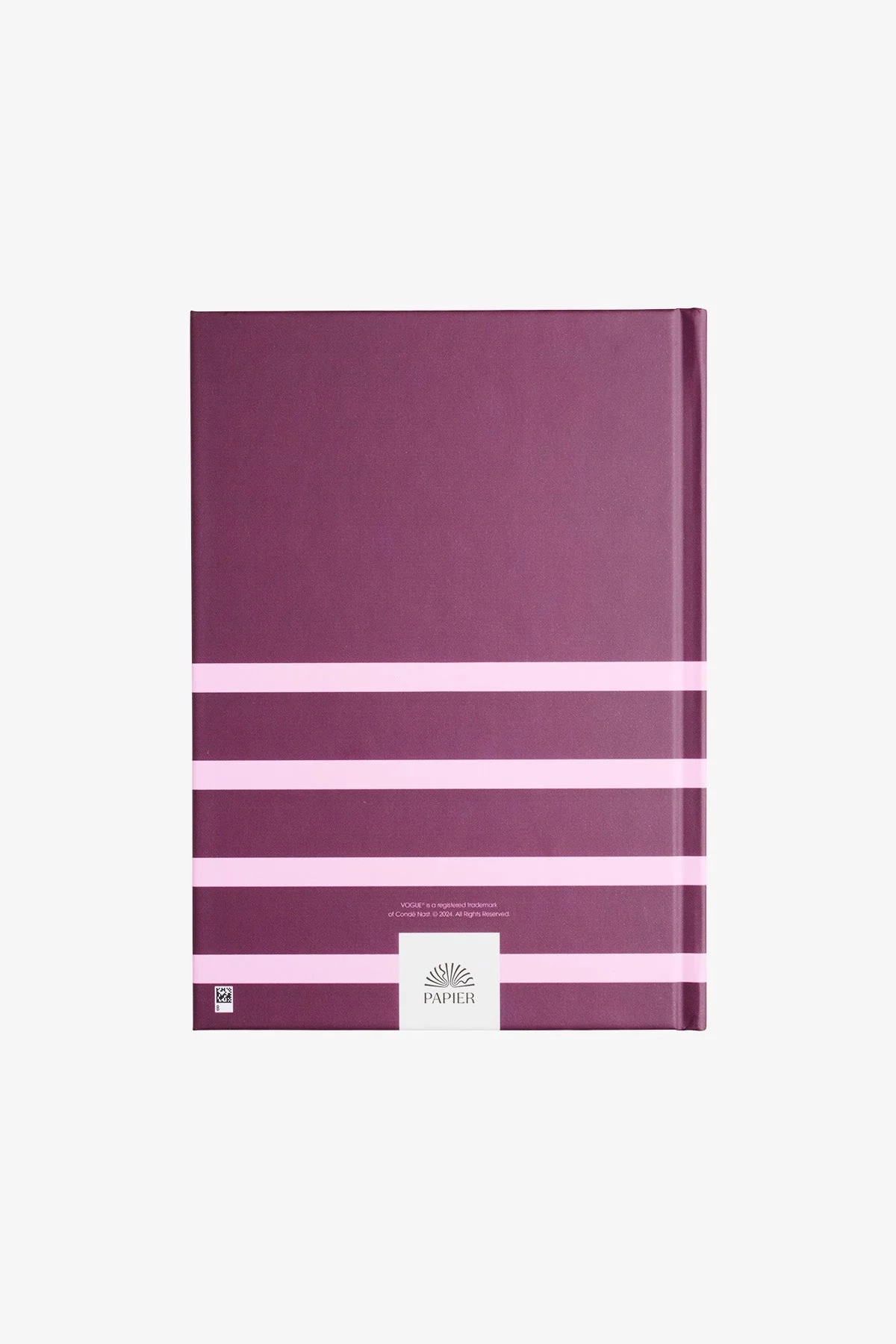 VOGUE Notebook Striped Plum Pink - Image 3