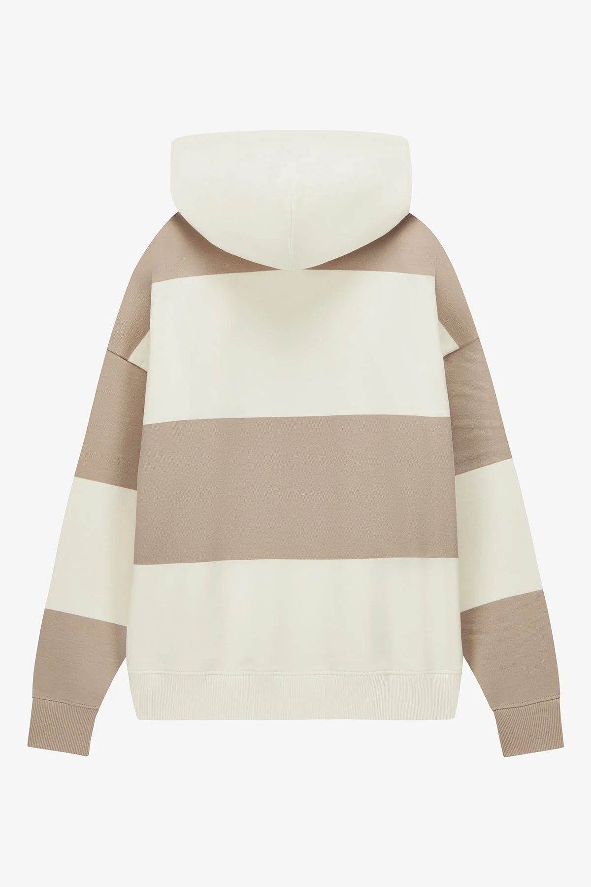 VOGUE Oversized Hoodie Beige Bold Stripes - Image 5