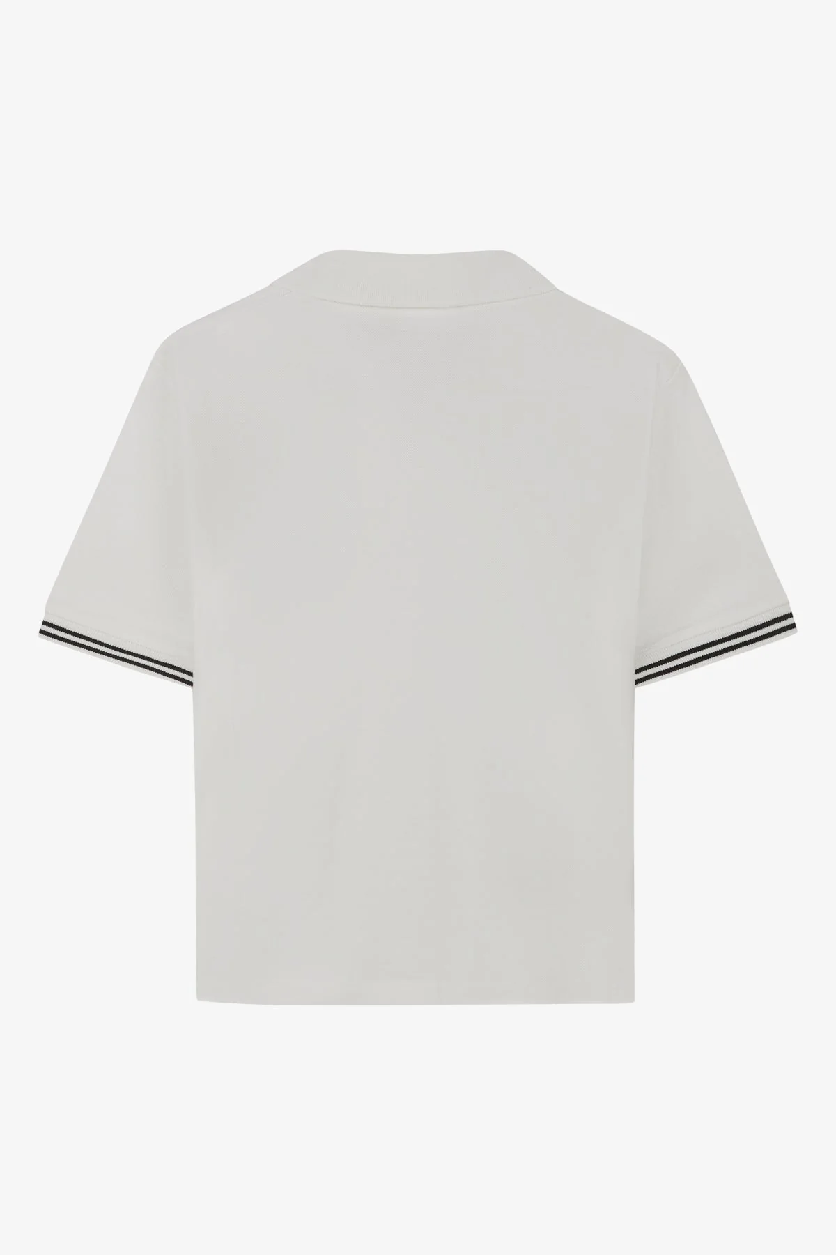 VOGUE Polo Shirt Ivory Embroidered Black Logo - Image 6