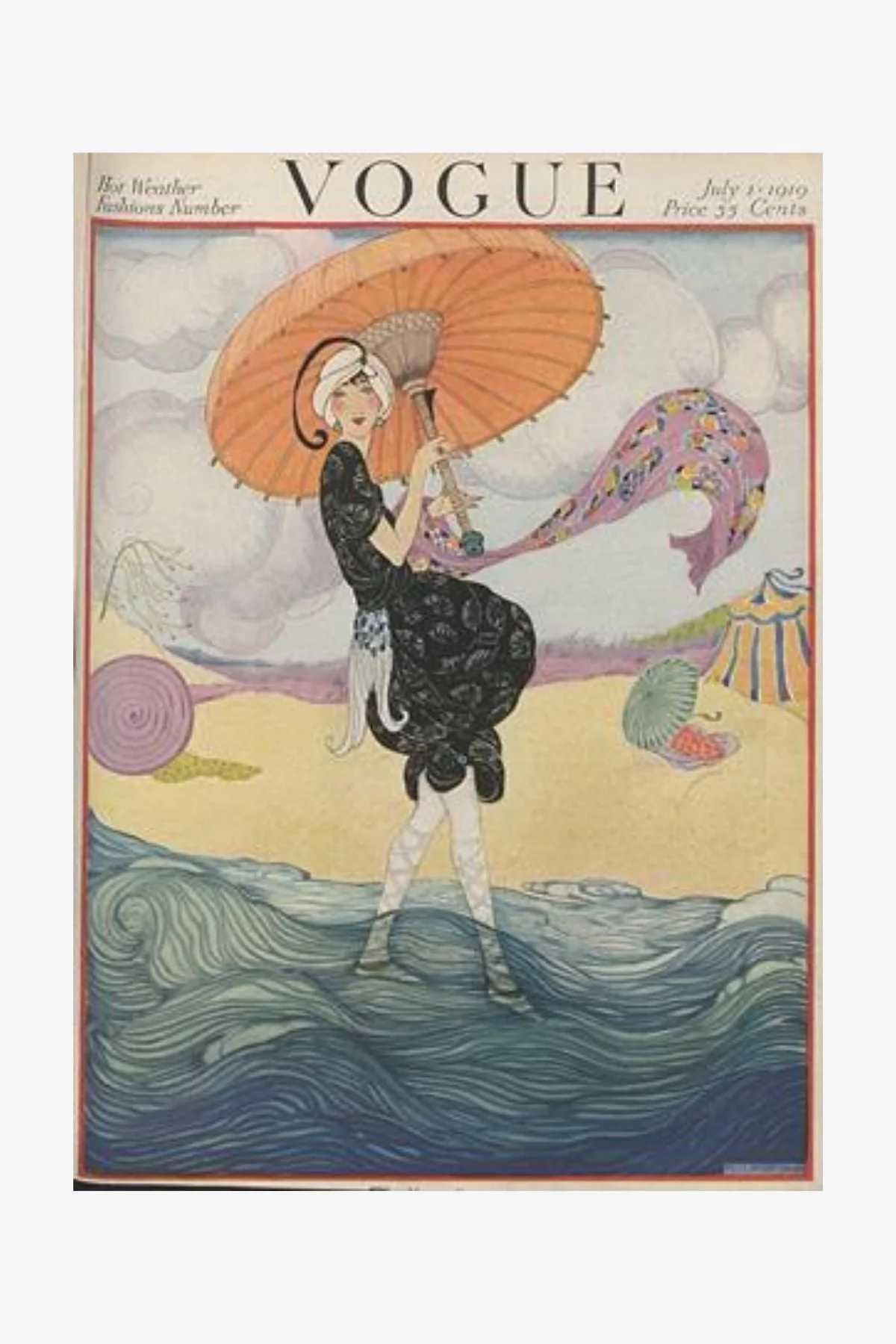 VOGUE Puzzle Archive Cover Helen Dryden, July 1919 - Image 4