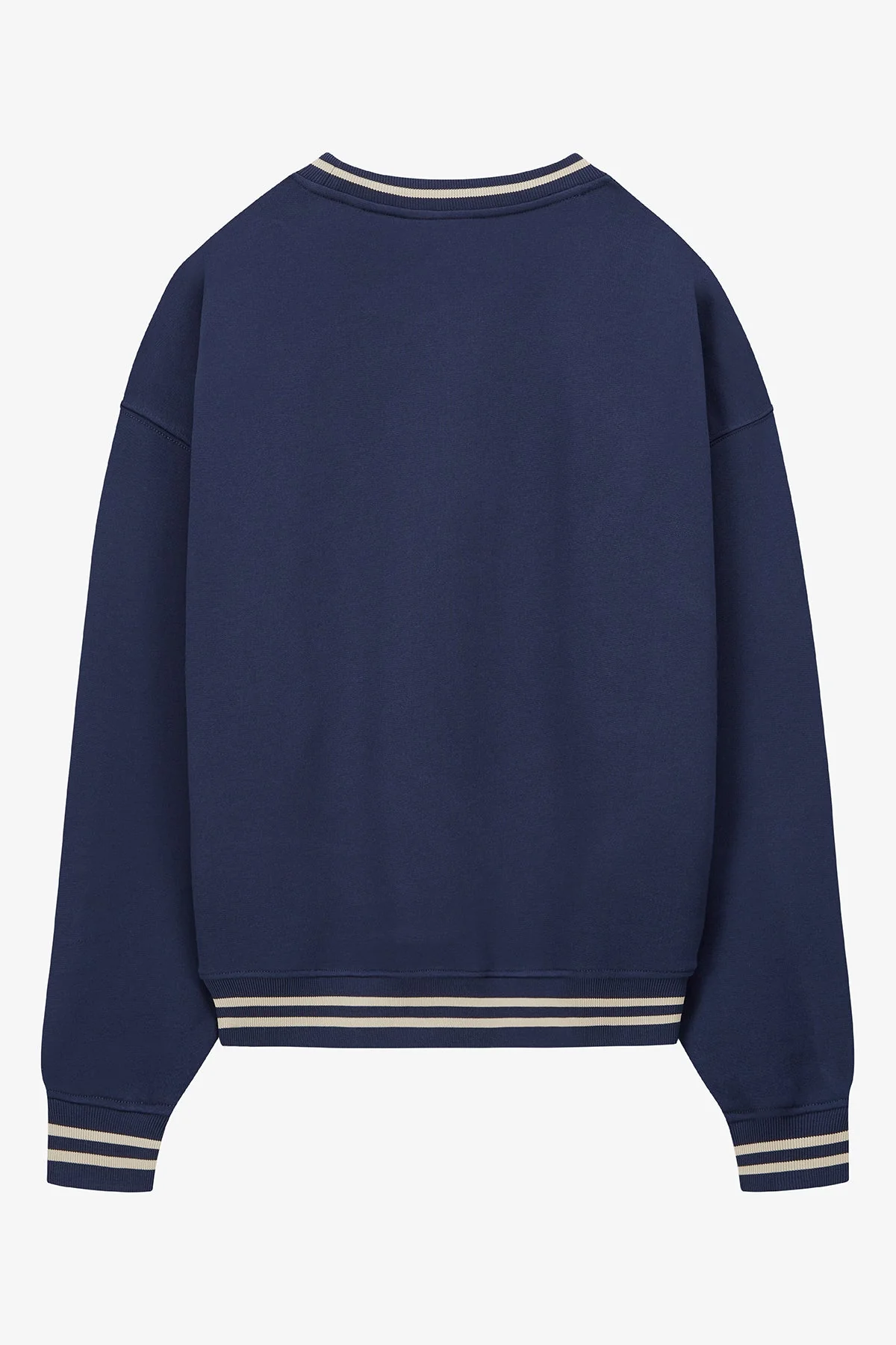 VOGUE Sweatshirt Navy Embroidered Cream Logo - Image 5