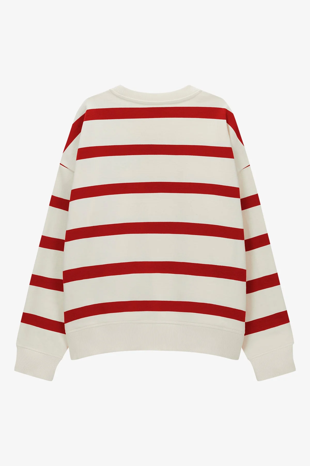 VOGUE Sweatshirt Red Striped Embroidered Logo - Image 6
