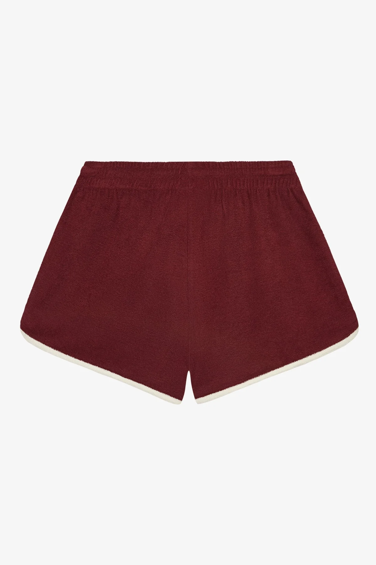 VOGUE Terry Shorts Bordeaux Embroidered Logo - Image 5